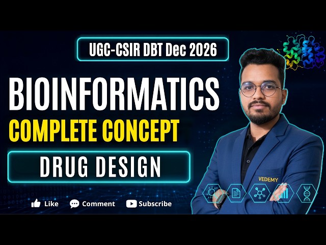 UGC-CSIR-DBT Life Science 2026 | Bioinformatics | Unit 11 | L13 Drug Design Part-2 | Ajay Namdeo |