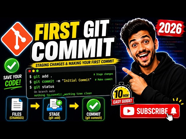 Staging Changes and Making Your First Commit | Git Tutorial 2026