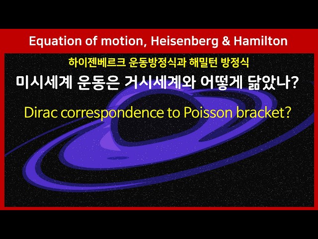87C Heisenberg Equation of Motion, Hamilton's Equation, Dirac Correspondence, Uncertainty Princip...