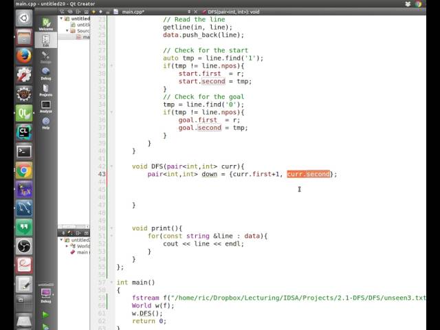 Depth First Search Project