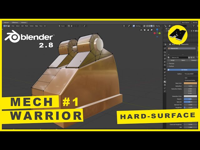 CURSO de BLENDER 2,8 para CREAR un MECH WARRIOR con técnicas HARD-SURFACE