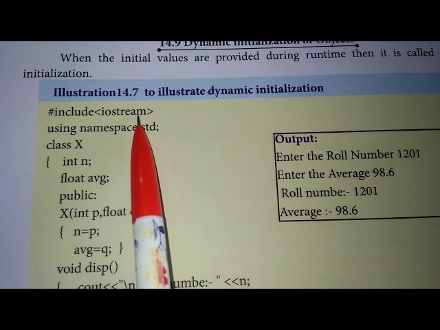 XI STD  - COMPUTER SCIENCE-  Ch 14 Invocation of Constructor, Dynamic initialization of objects