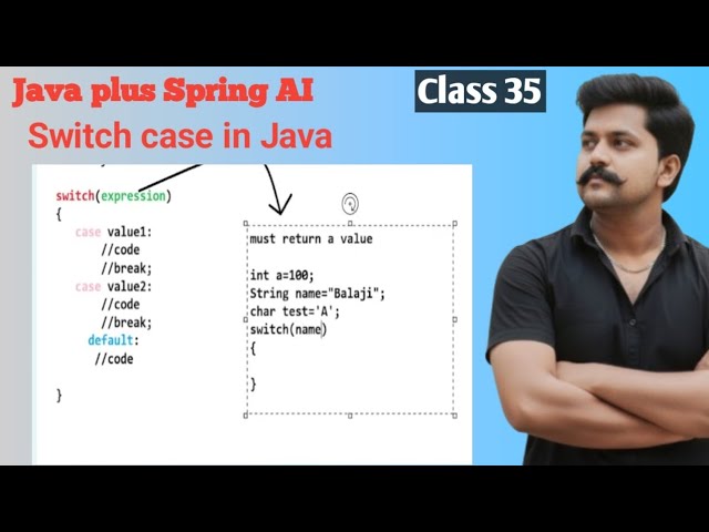 Java + Spring AI- class 35  Switch case in Java