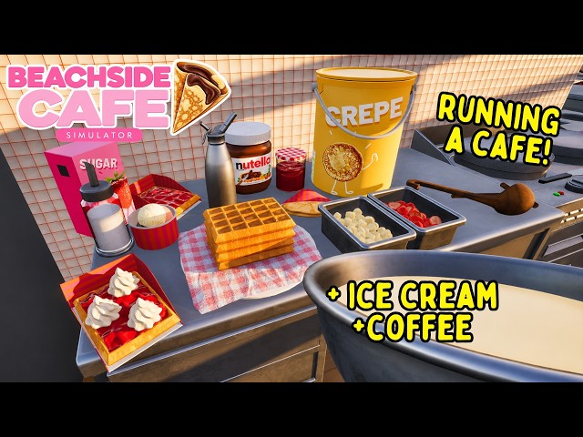 Beachside Cafe Simulator 🌊 SUPER SATISFYING!! 🧇 ALL LEVELS UNLOCKED | Longplay No Commentary
