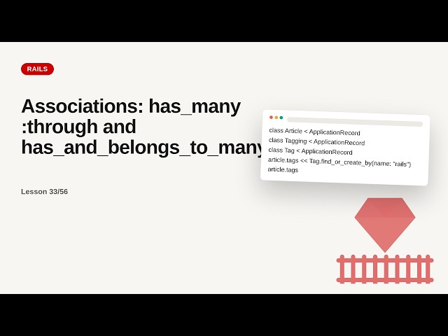 Ruby on Rails - Web development basic Series: Associations: has_many :through and has_and_belongs_to