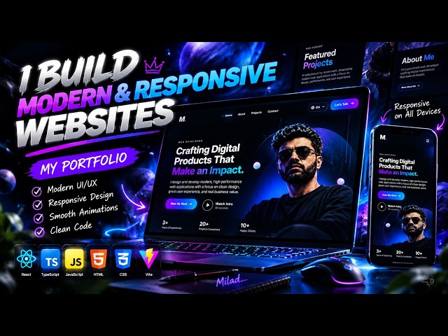 I Build Responsive Websites | Modern Portfolio 2026 React & Typescript  , CSS and Vite