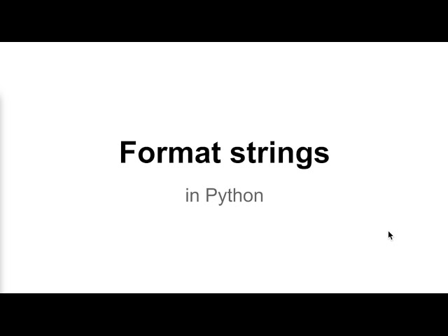 Python format strings