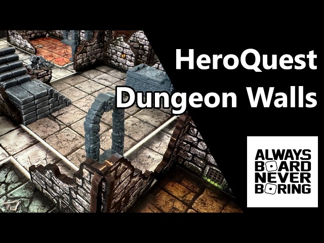 HeroQuest Dungeon Walls | Pre-painted Ruined Fantasy Dungeon Walls by Green Stuff World | Sponsored
