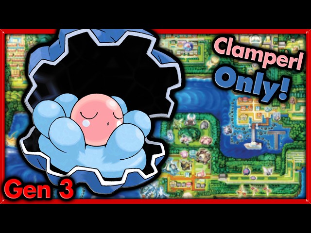 Can I Beat Pokemon Fire Red with ONLY Clamperl? 🔴 Pokemon Challenges