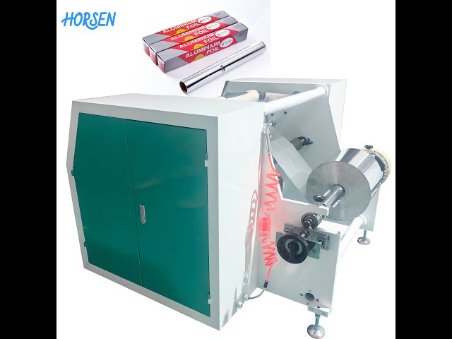 2 Shafts Semi Auto Aluminum Foil Rewinding Machine