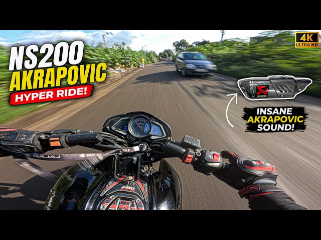Next Level Adrenaline! 🔥 Akrapovic on the NS200 Hyper Ride 🏍️💨
