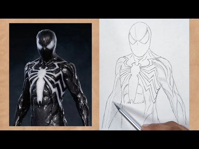 How To Draw Spider Man Symbiote Step By Step Tutorial 