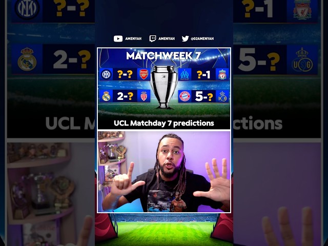 UCL Week 7 Predictions in 90 Seconds, let's cook! 😁