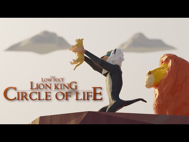 The Low Poly Lion King - Circle Of Life | CG Animated Short Video by Dharma || Made in Blender 3D