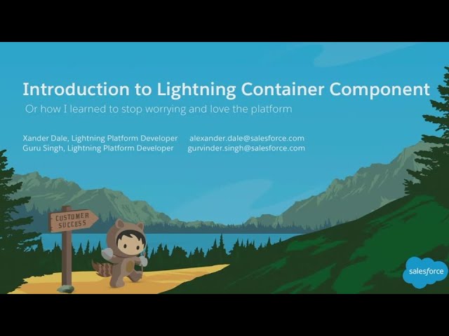 Introduction to Lightning Container Components
