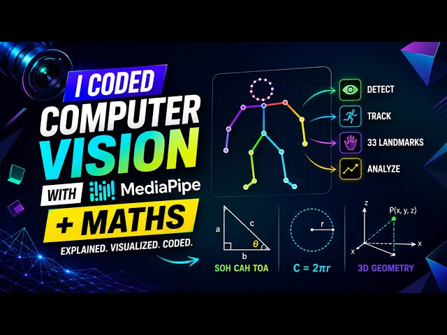 Computer Vision with Python by building an AI pose estimation system using MediaPipe PoseLandmarker.