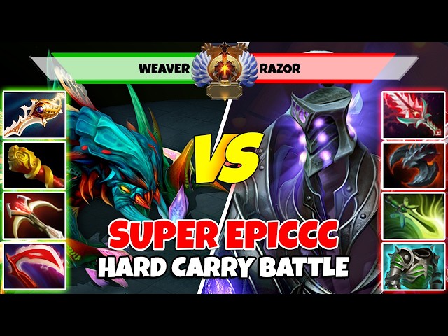 WEAVER (Carry) vs RAZOR (Carry) - Epic Battle Of Immortal Rank Dota 2 Players - Z Dota 2