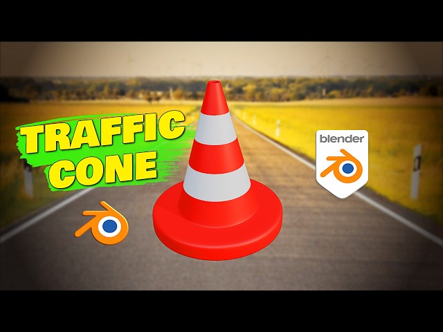 Modeling a Traffic Cone in Blender for Beginners #blender #blender3d #3dmodeling #blendertutorial