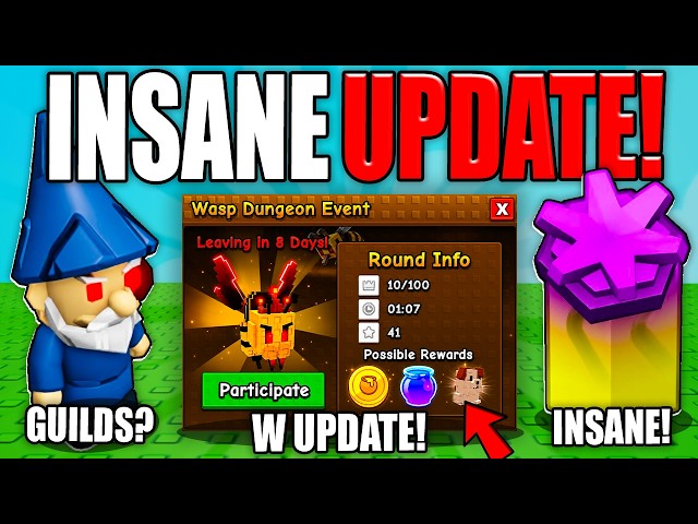 WASP DUNGEON EVENT + GUILDS?! BIZZY BEE PART 4 & GAG 2 HUGE NEW LEAKS! (Grow A Garden)