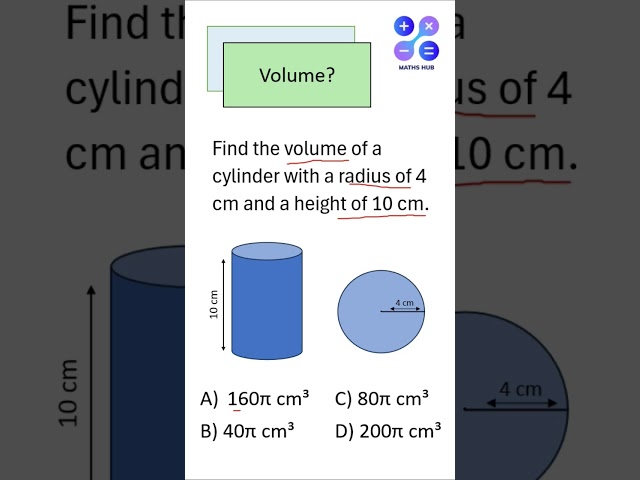 Find the Volume! #shorts #mathshub