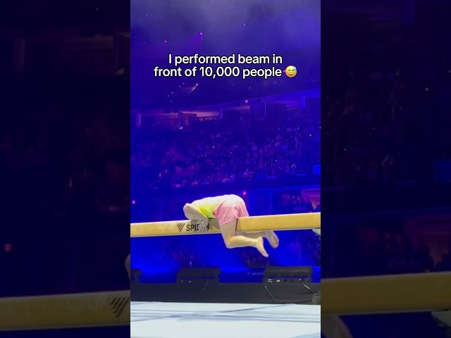 I split the beam in front of 10,000 people 😭 #gymnastics #gymnast #sports #gym #fail #fails #beam