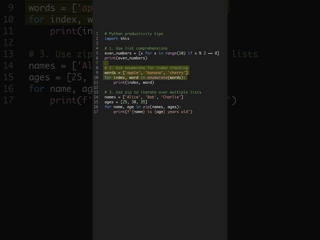 Quick Python Productivity Tips
