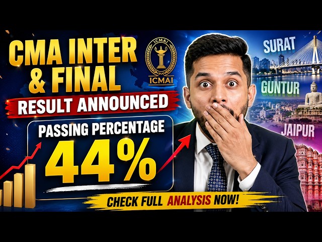 Official CMA Pass Percentage 2026 | Inter & Final Analysis