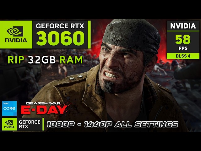 Gears of War: E Day on RTX 3060 | 1080p, 1440p All Settings Tested DLSS 4.4