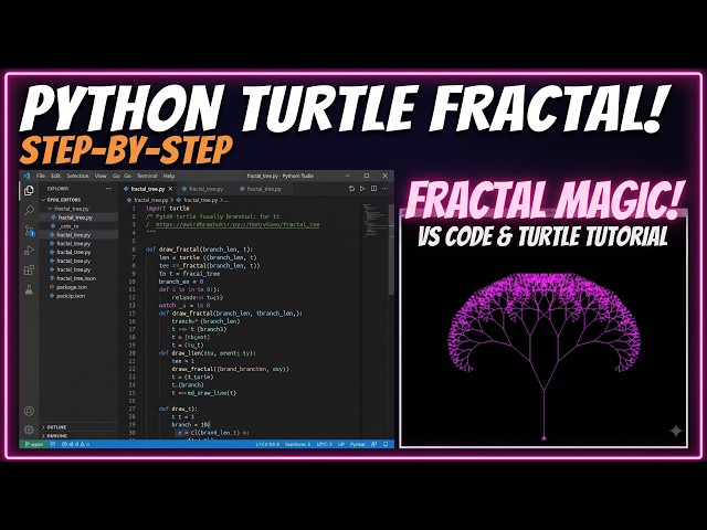 Python Turtle Fractal Art: Step-by-Step Programming GuideTree Python