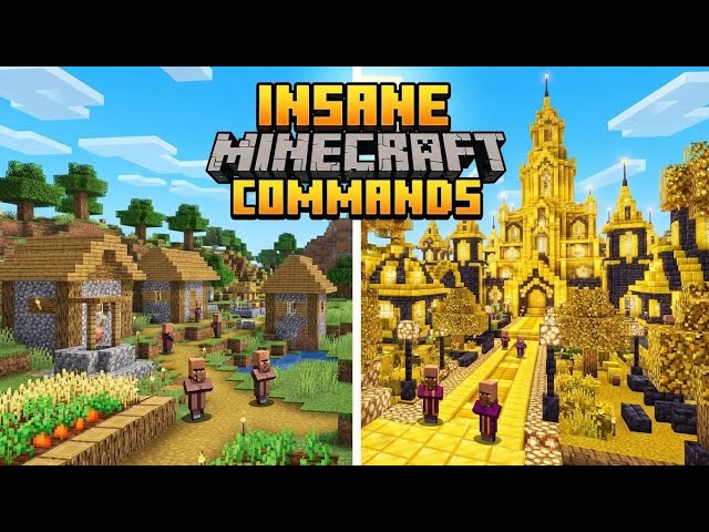 I Turned My Entire Minecraft World Into GOLD! 🌟 (Command Block Hack)