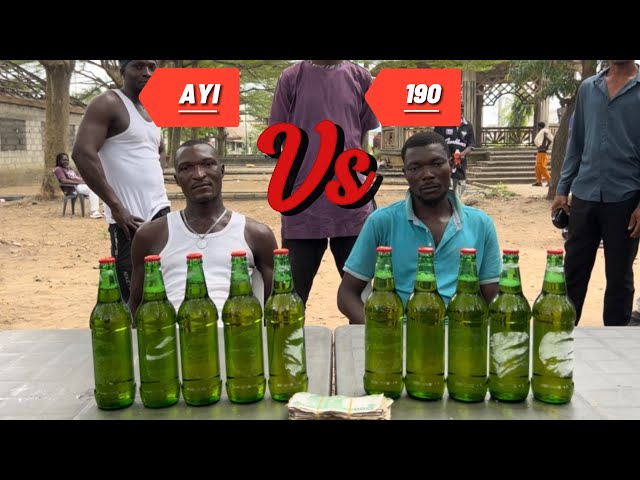 DRINKING COMPETITION FIRST PERSON TO FINISH 5 BOTTLES WIN 100,000