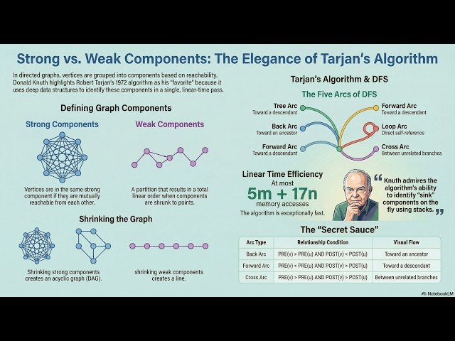 🎙️ Why Donald Knuth loves Tarjan's algorithm