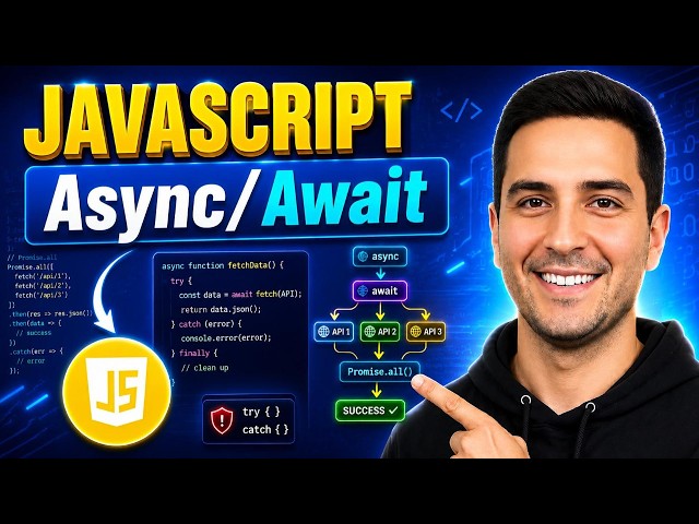 #15. JavaScript Async/Await Tutorial 2026 | Error Handling, Promise.all, Async Programming Made Easy