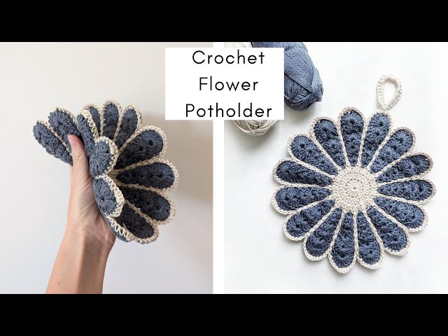 Crochet Flower Potholder Tutorial