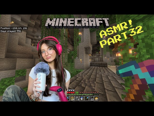 ASMR Minecraft build with me!⚒️ (whispered gameplay, PS5 controller sounds)