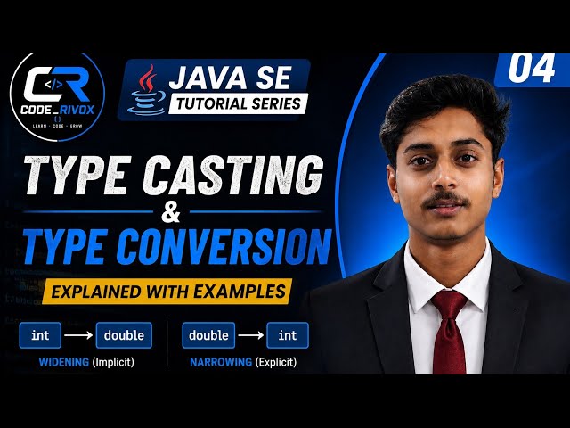Java Type Casting & Type Conversion 🔥 | Widening & Narrowing Explained | Java SE #4