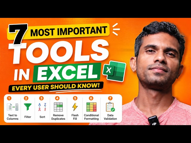 Most important Tools in Excel
