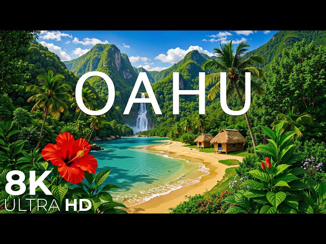 Oahu, Hawaii 8K - Exploring Hawaii's Stunning Beaches and Volcanic Wonders - 8K VIDEO UHD
