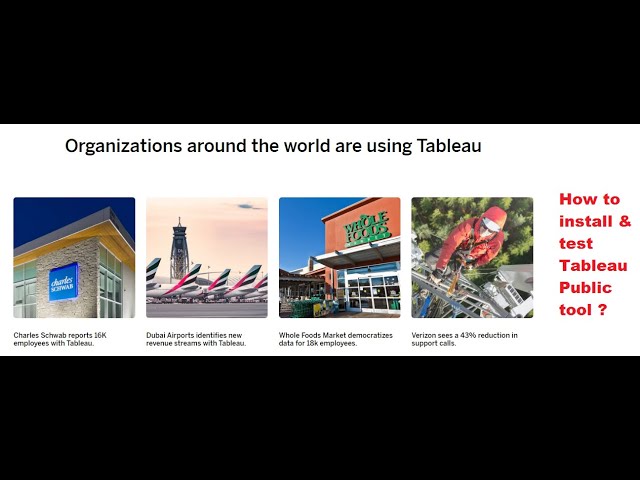 How to install & test Tableau - Data Viz tool ?