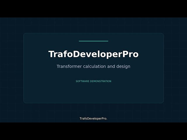 Transformer design SoftwareCalculation