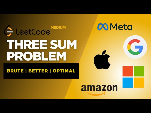 LeetCode 15: Three Sum Problem | Java | Brute, Better & Optimal approaches in Hindi