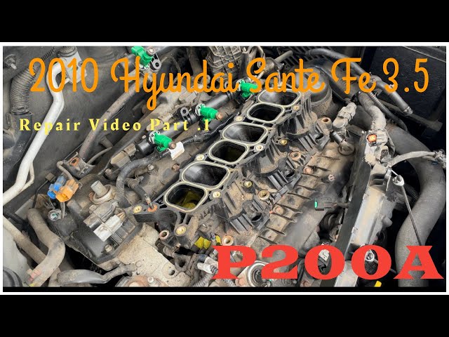P200A 2010 Hyundai Sante Fe GLS 3.5 P200A LOWER INTAKE REPAIR ￼