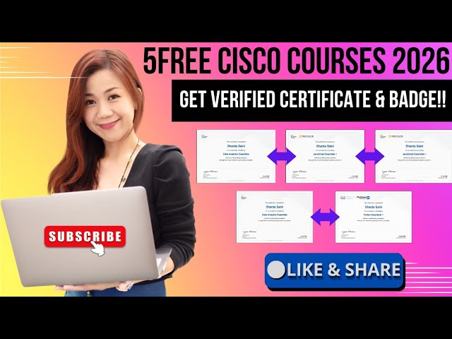 5 Free Cisco Courses with Certification 2026 | Cybersecurity | Data Science | Python | JavaScript