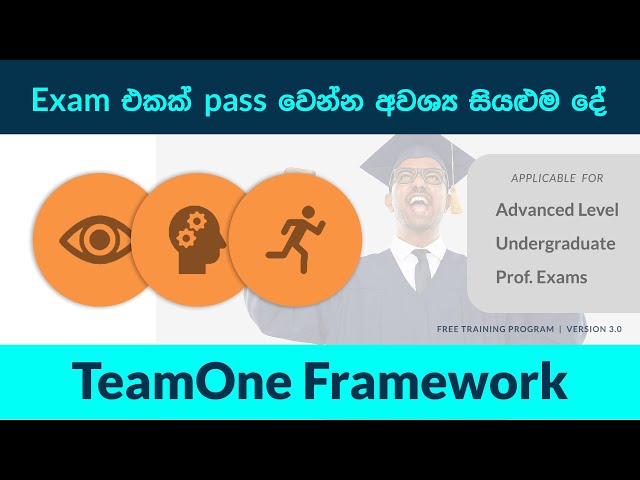 Exam එකට ලෑස්ති වෙන්න අවශ්‍ය සියළුම දේ - TeamOne Framework | A/L, Undergrad, Professional Exams - V3