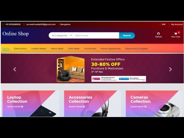 ONLINE SHOPPING IN PHP, CSS, JAVASCRIPT, AND MYSQL | FREE DOWNLOAD