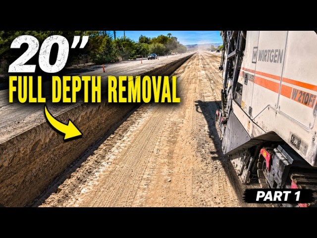 20" Full Depth Removal | Massive Asphalt Milling Job (Part 1)