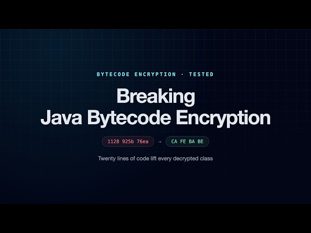 Breaking Java Bytecode Encryption