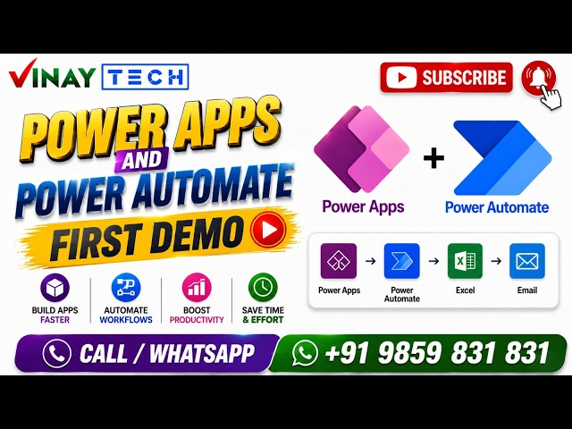 Microsoft Power Platform Course in Ameerpet | First Demo |  Vinay Tech | +91 9859 831 831