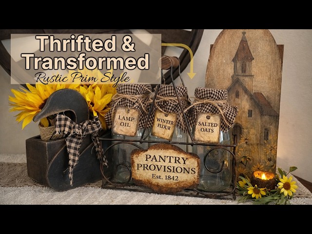 I Turned Ordinary $3 Thrift Finds Into Primitive Decor | Second Hand Treasures
