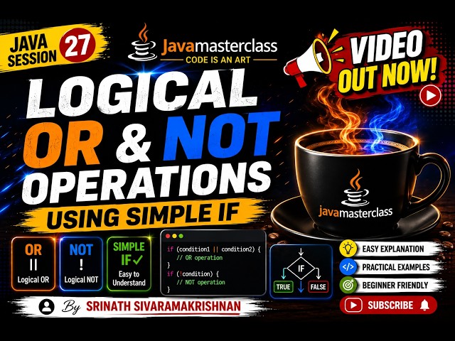Java Logical OR & NOT | Real-Time Examples with Simple IF